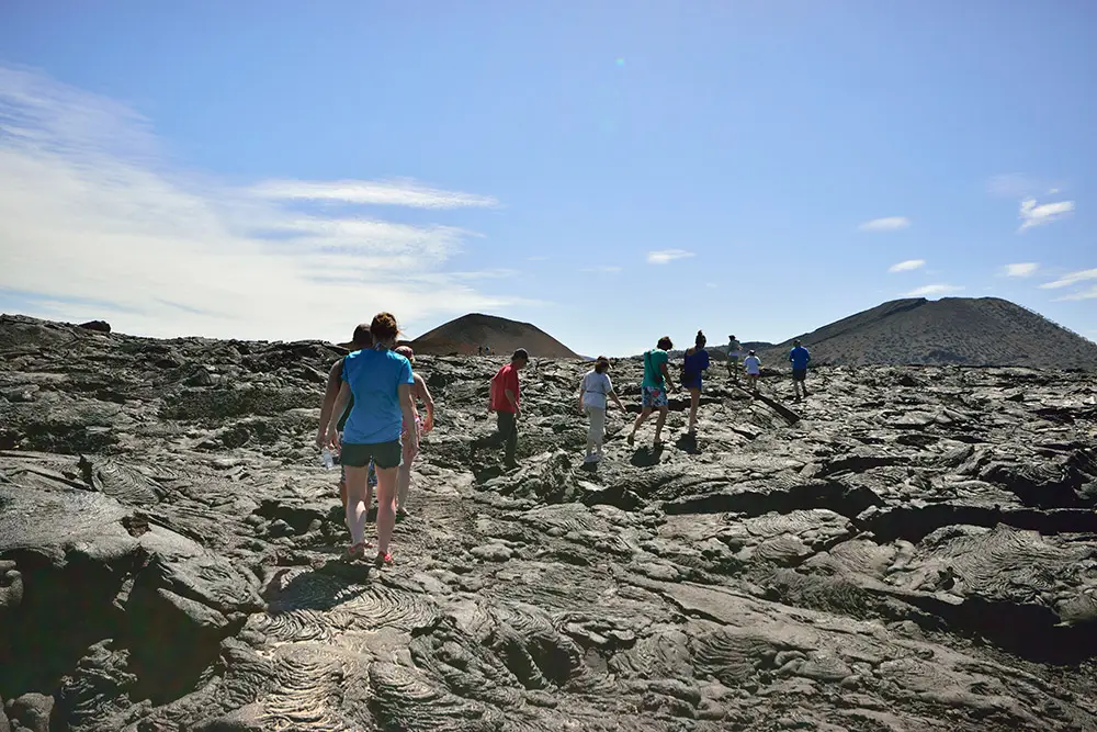 Hiking through volcanic islands and lava tunels